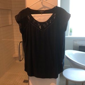 Express Short Sleeve Shirt with lace detail